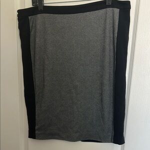 ANTONIO MELANI Black and Gray Pencil Skirt for Work Size L
